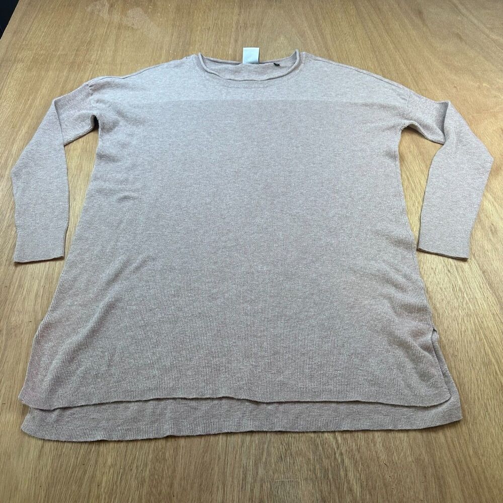 Cabi Dusty Rose Tunic Sweater Medium Ribbed Knit Long Sleeve Top